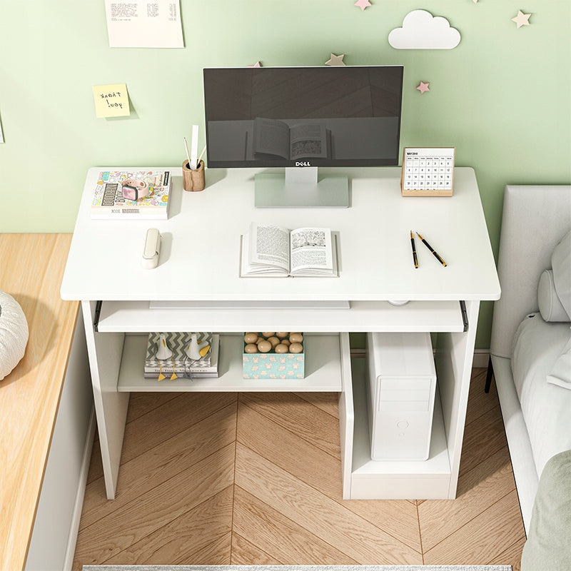 COMPUTER DESK WHITE MODERN WITH DRAWER SHELVES YOUTH TABLE EAN (GTIN) 5904890434684
