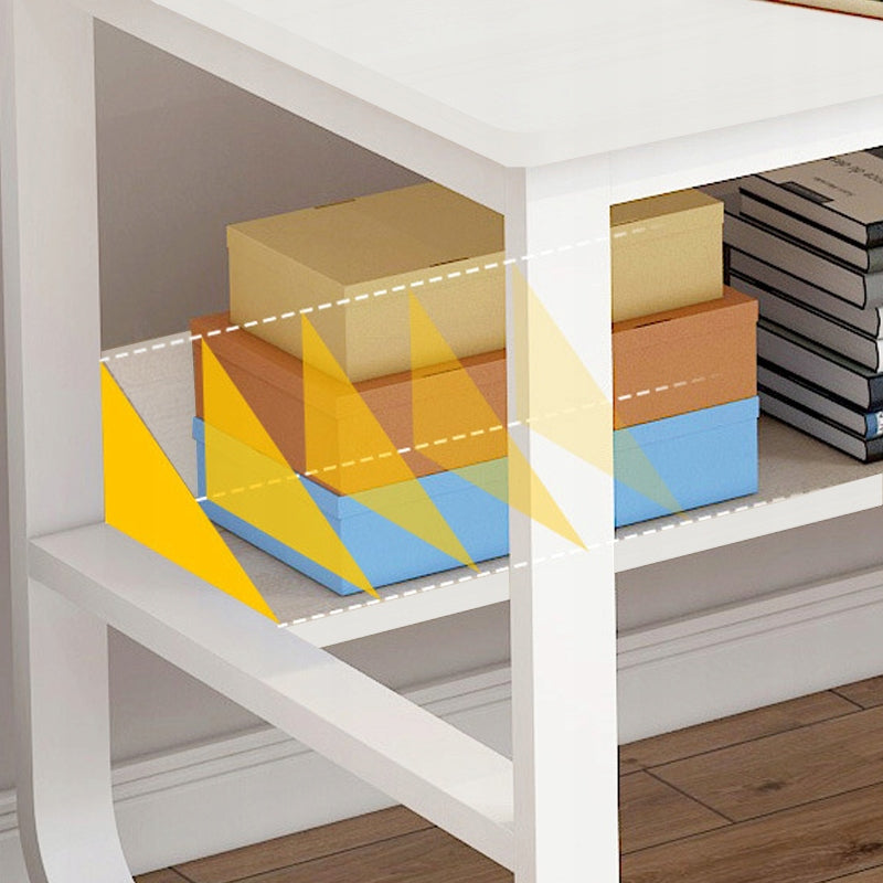 COMPUTER DESK YOUTH WHITE SCANDINAVIAN STYLE LARGE SHELVES 100CM Manufacturer code BIURKO KOMPUTEROWE MŁODZIEŻOWE