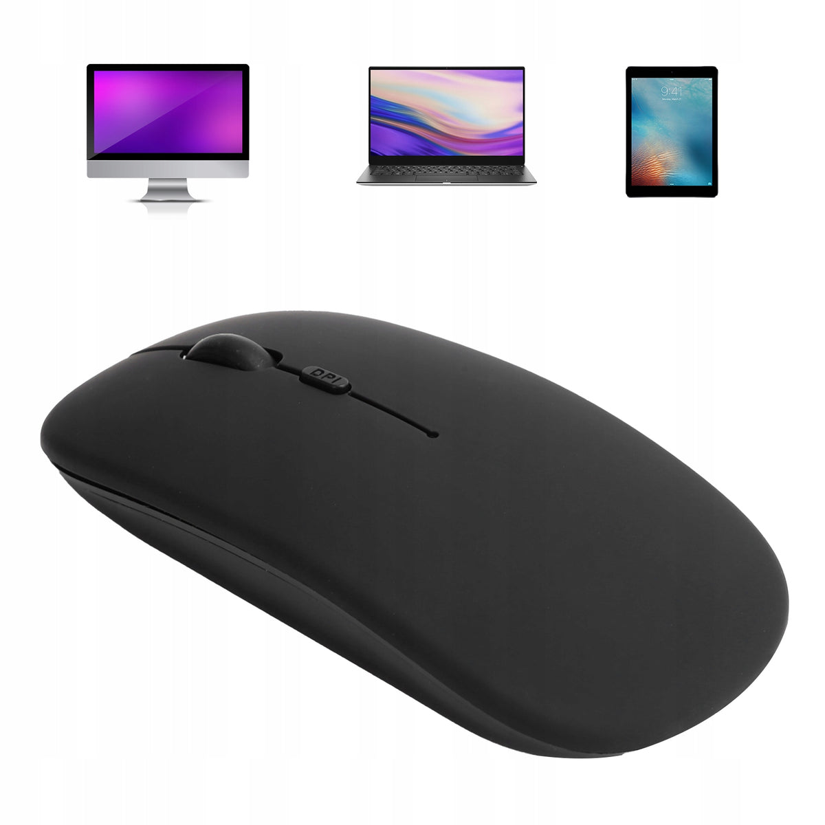 COMPUTER MOUSE WIRELESS SILENT OPTICAL BLACK Packaging status original