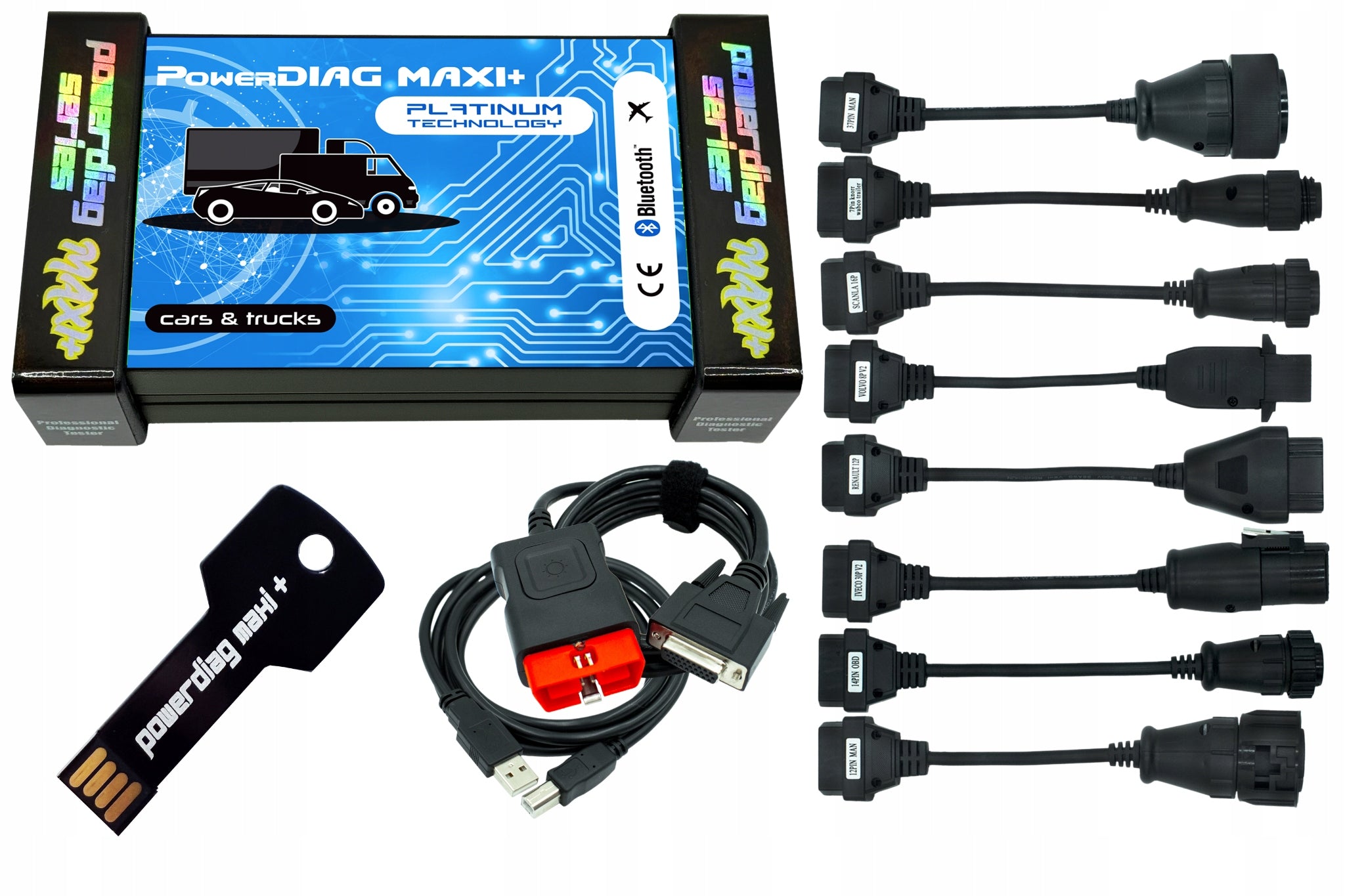 COMPUTER SCANNER DIAGNOSTIC INTERFACE POWERDIAG MAXI+ TRUCK SET