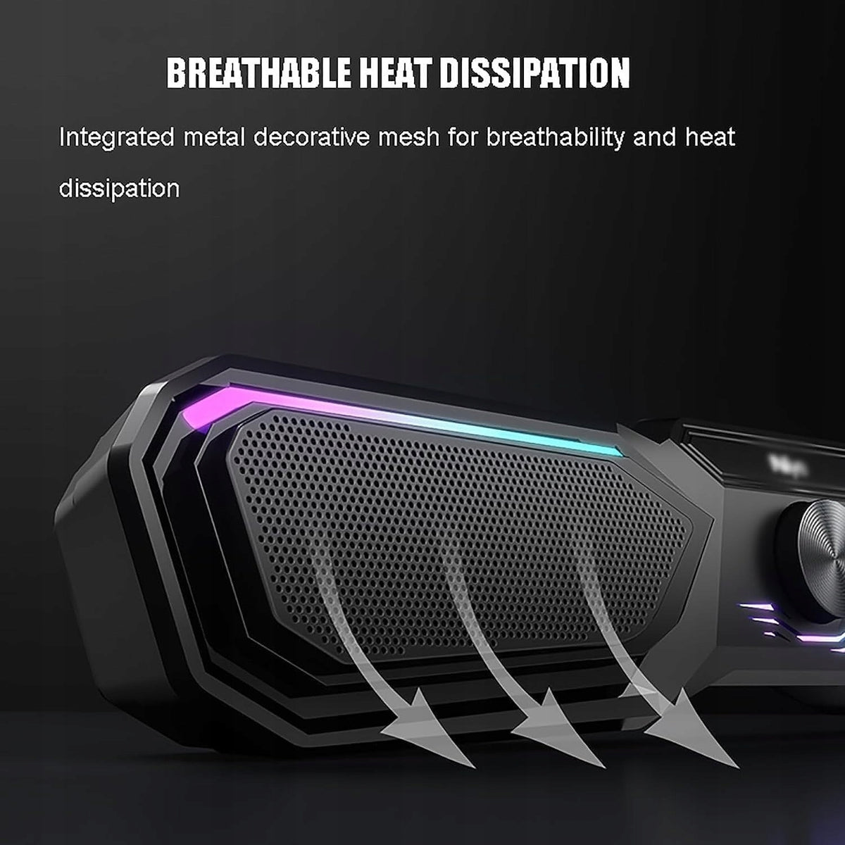 COMPUTER SPEAKERS BLUETOOTH 5.0 USB LIGHT RGB Brand no brand