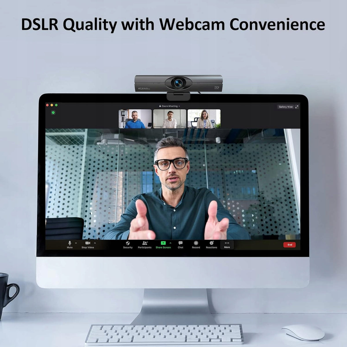 COMPUTER WEBCAM NexiGo Iris 4K HDR PiP TRACKING MICROPHONE Packaging status original