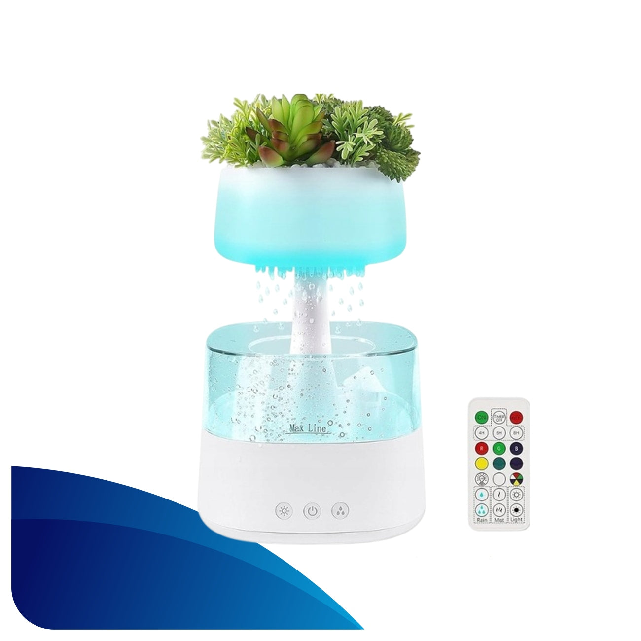 CONBLOM RAIN HUMIDIFIER WITH LED FUNCTION, 450 ML, WHITE, REMOTE CONTROL, TIMER Manufacturer code B0CLJBL8YS