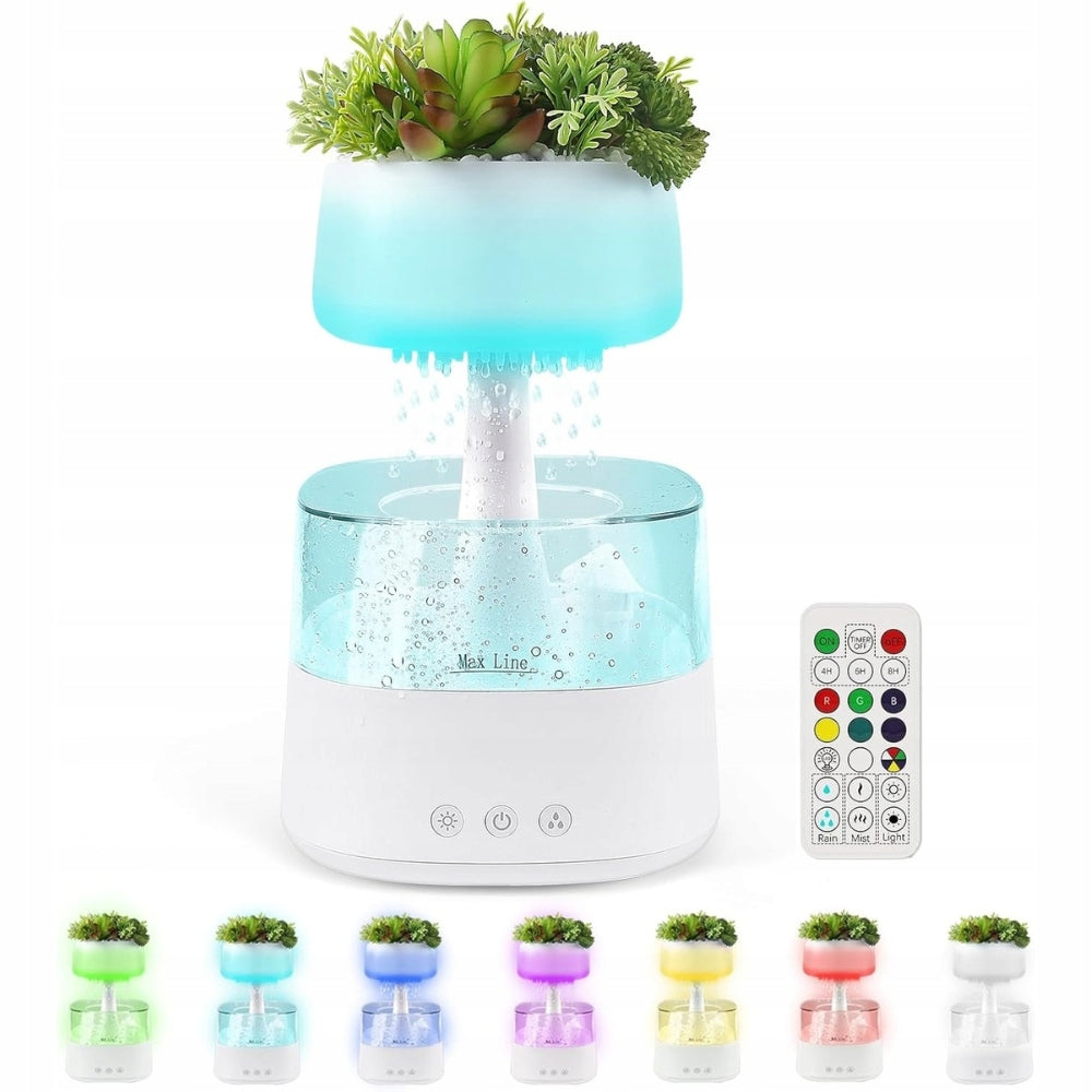 CONBLOM RAIN HUMIDIFIER WITH LED FUNCTION, 450 ML, WHITE, REMOTE CONTROL, TIMER Type ultrasonic humidifier