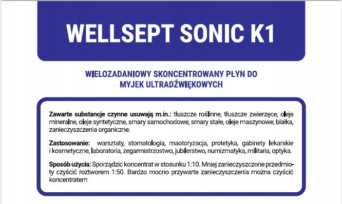 CONCENTRATE liquid for ultrasonic cleaner Ultra SONIC 5L Brand Wellsept