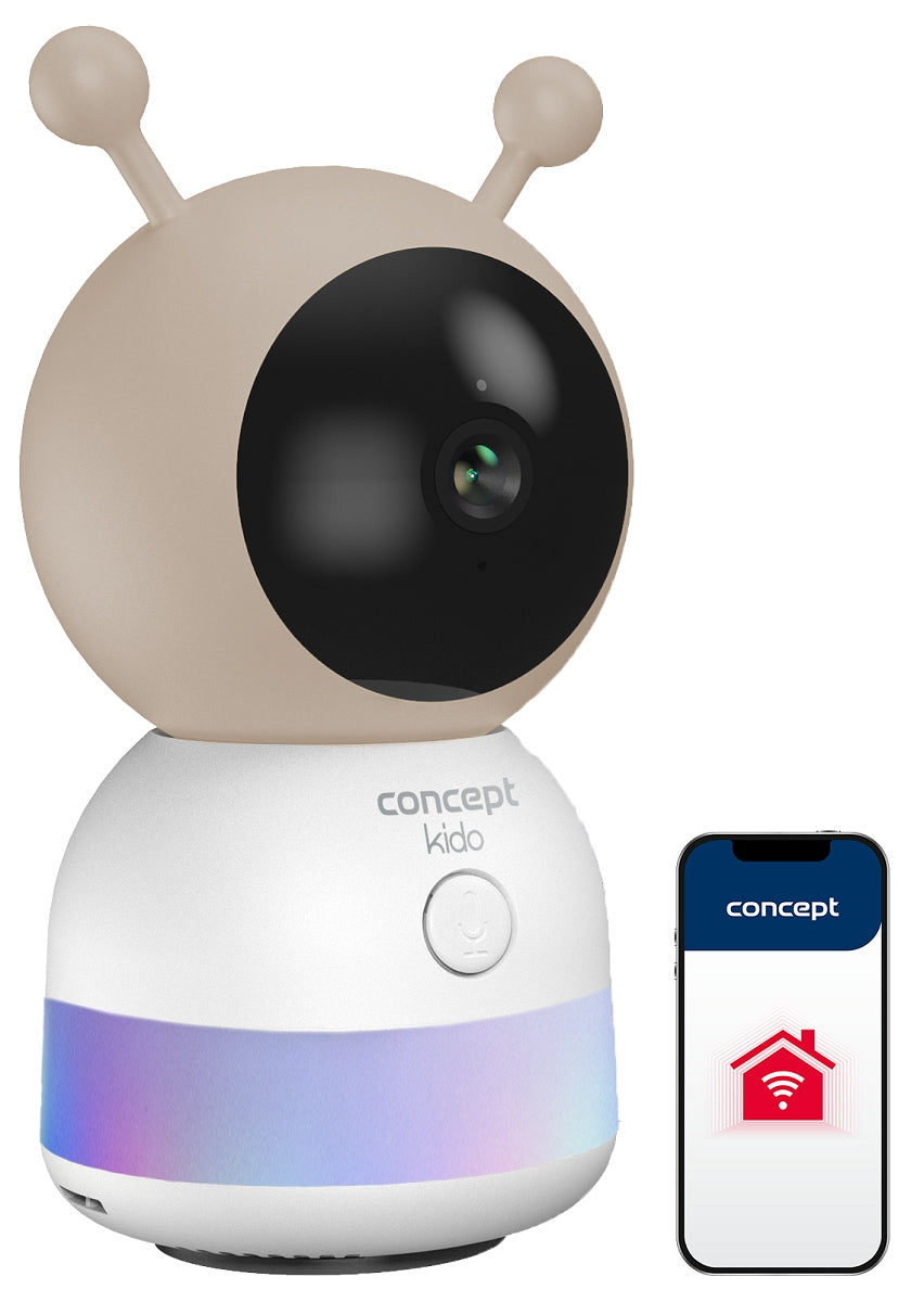 CONCEPT KD4000 Dětská chůvička s kamerou SMART KIDO Color beige