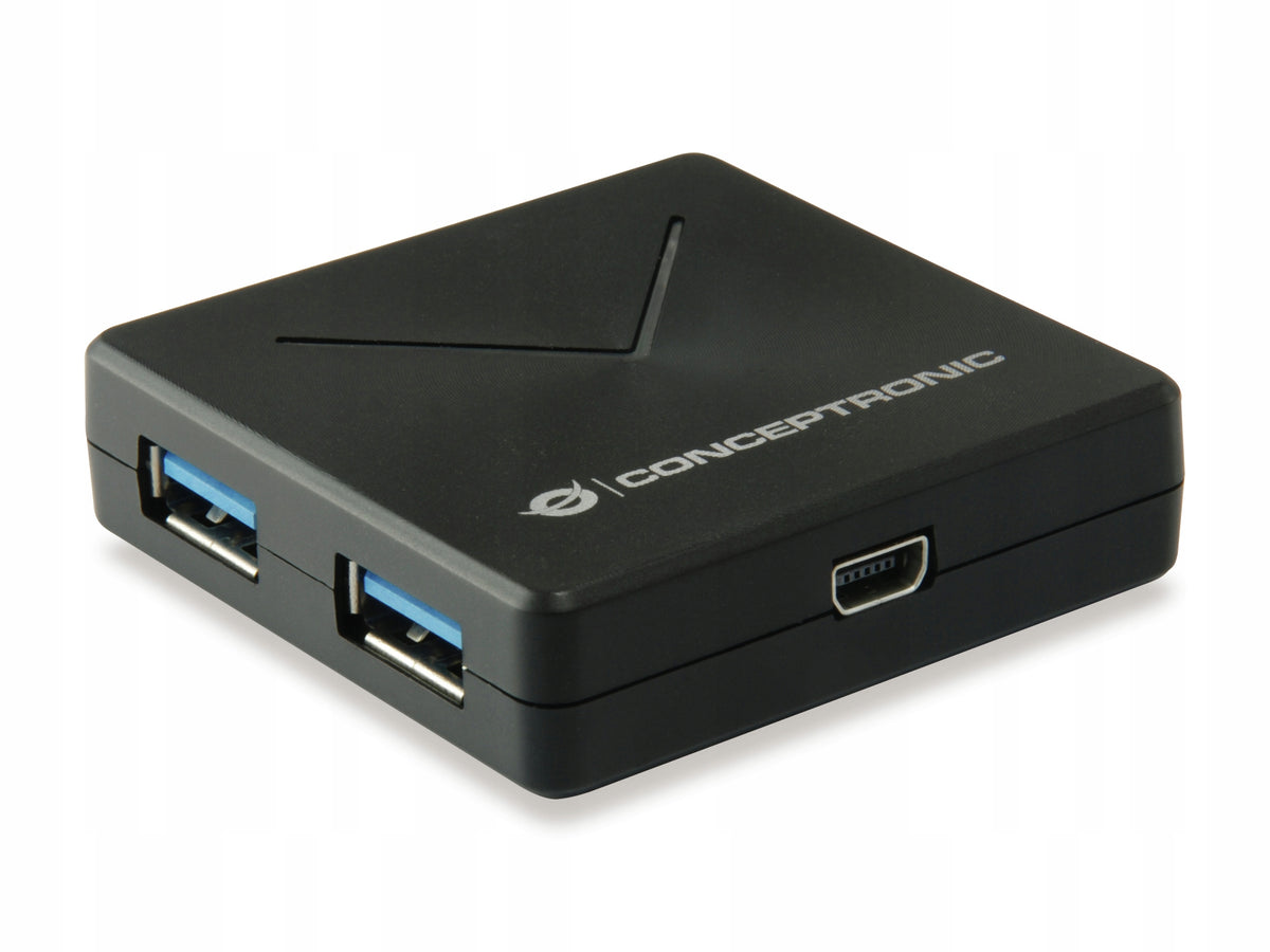 CONCEPTRONIC 4-port USB-A3.0/Mini-B -> 4x A3.0 hub without power adapter