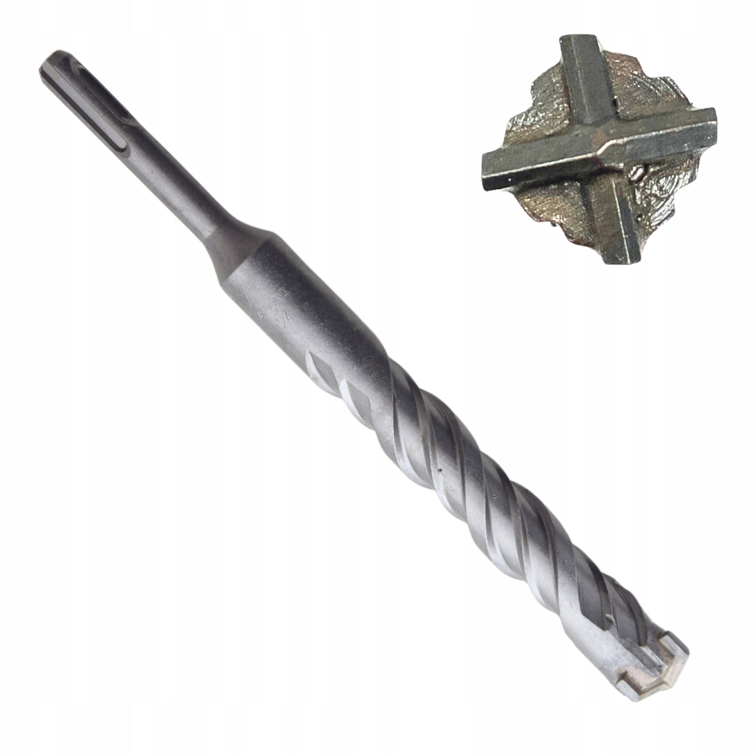 CONCRETE DRILL BIT FI 24x210 mm SDS REINFORCED CONCRETE WALL SDS-PLUS CROSS Manufacturer code A101BX24021