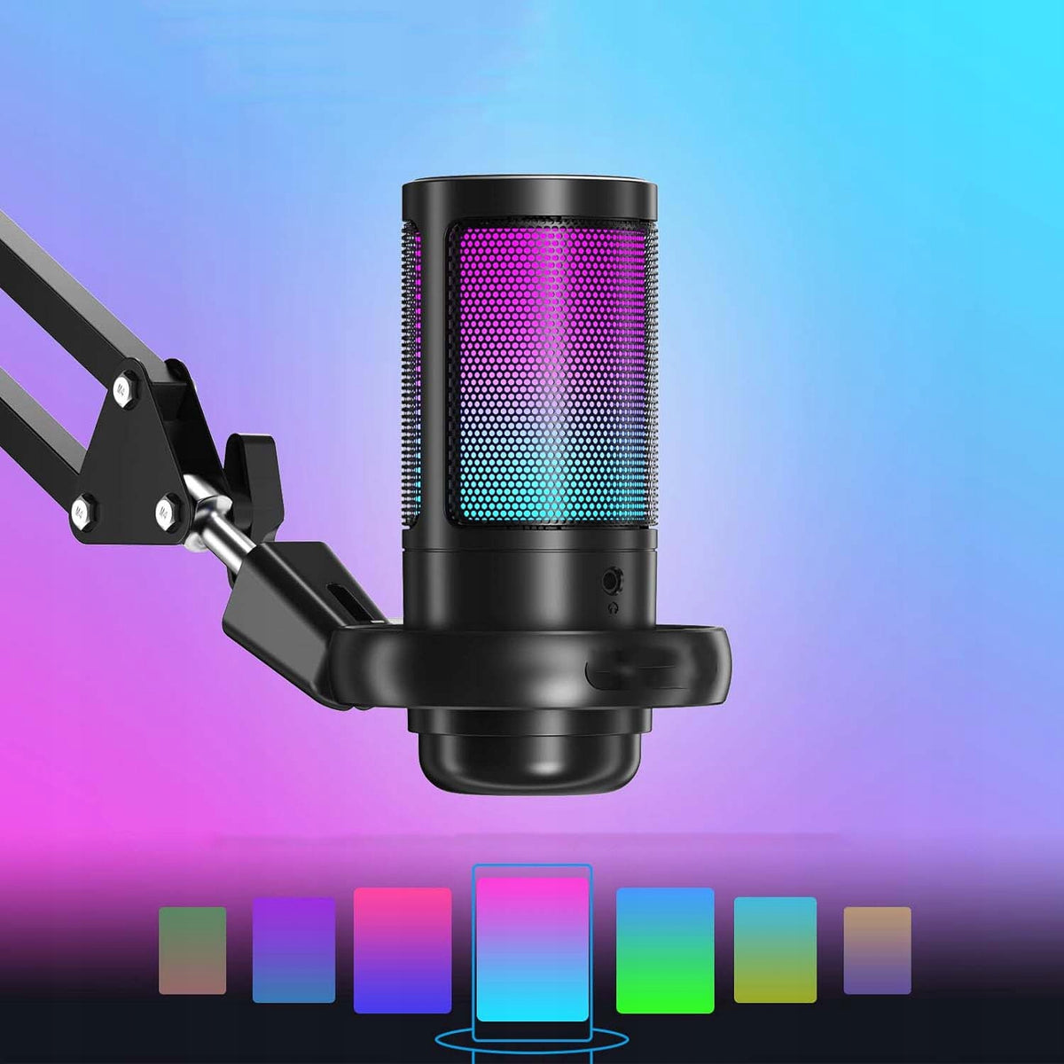 CONDENSER GAMING COMPUTER MICROPHONE WITH ARM MICROPHONE FOR PC GAMING Brand Bedee