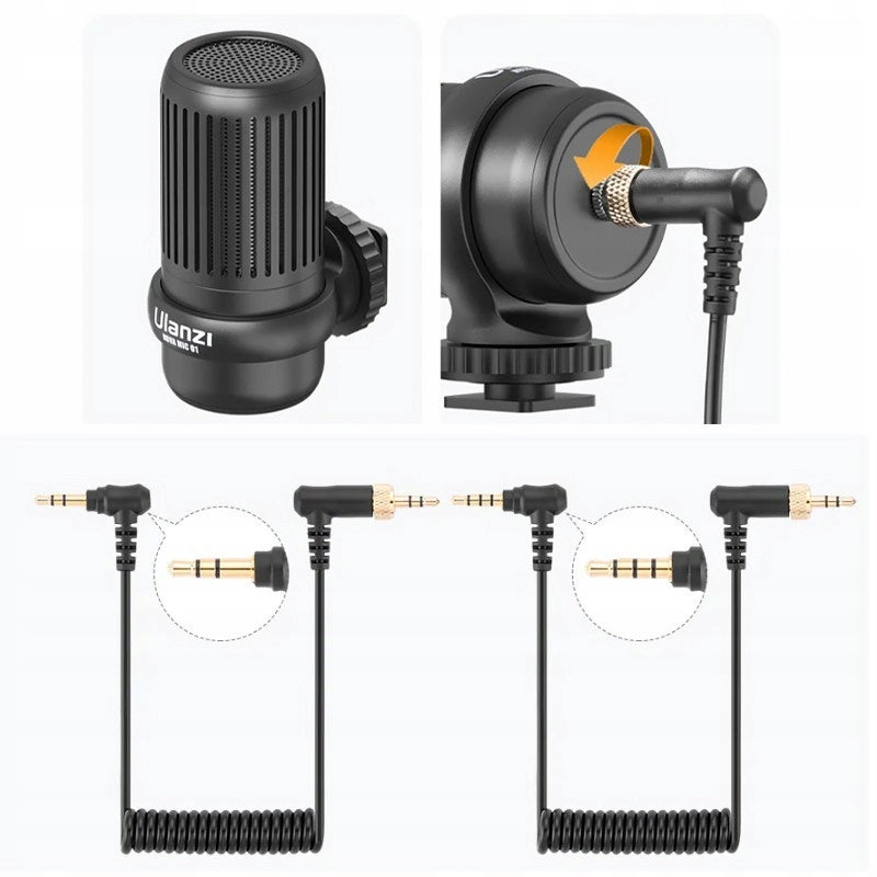 CONDENSER MICROPHONE FOR SMARTPHONE CAMERA 3,5MM JACK ULANZI NOVA MIC 01 Manufacturer code F01001