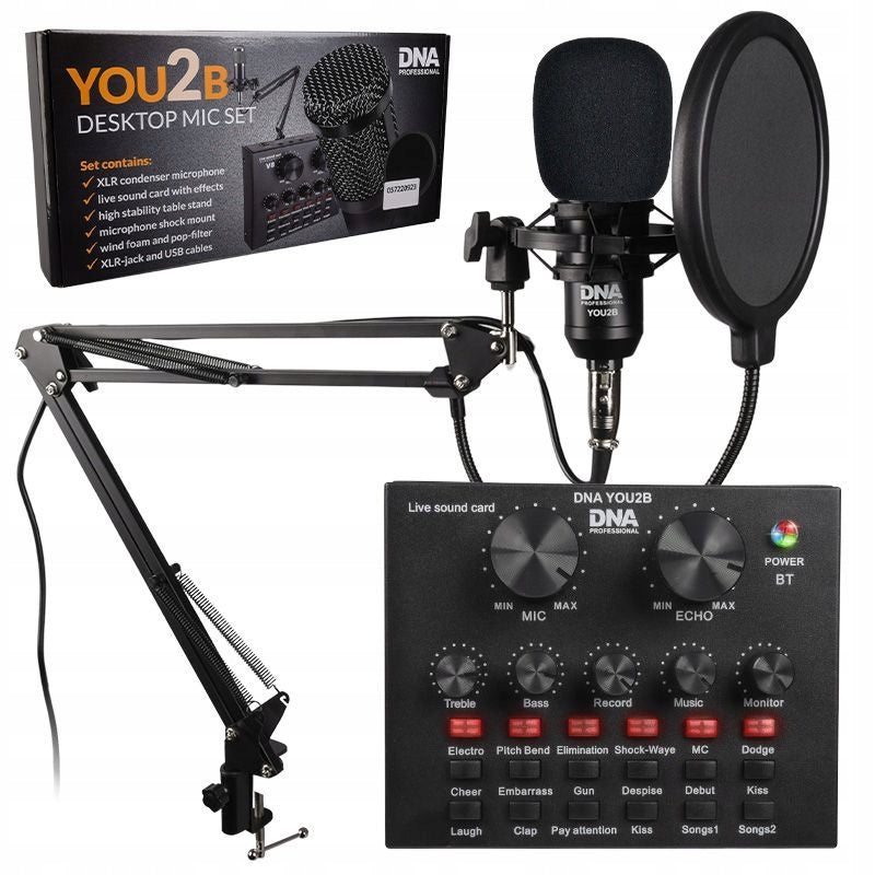 CONDENSER MICROPHONE USB STUDIO FILTER + TRIPOD HOLDER SOUND EFFECTS Manufacturer code 601440841