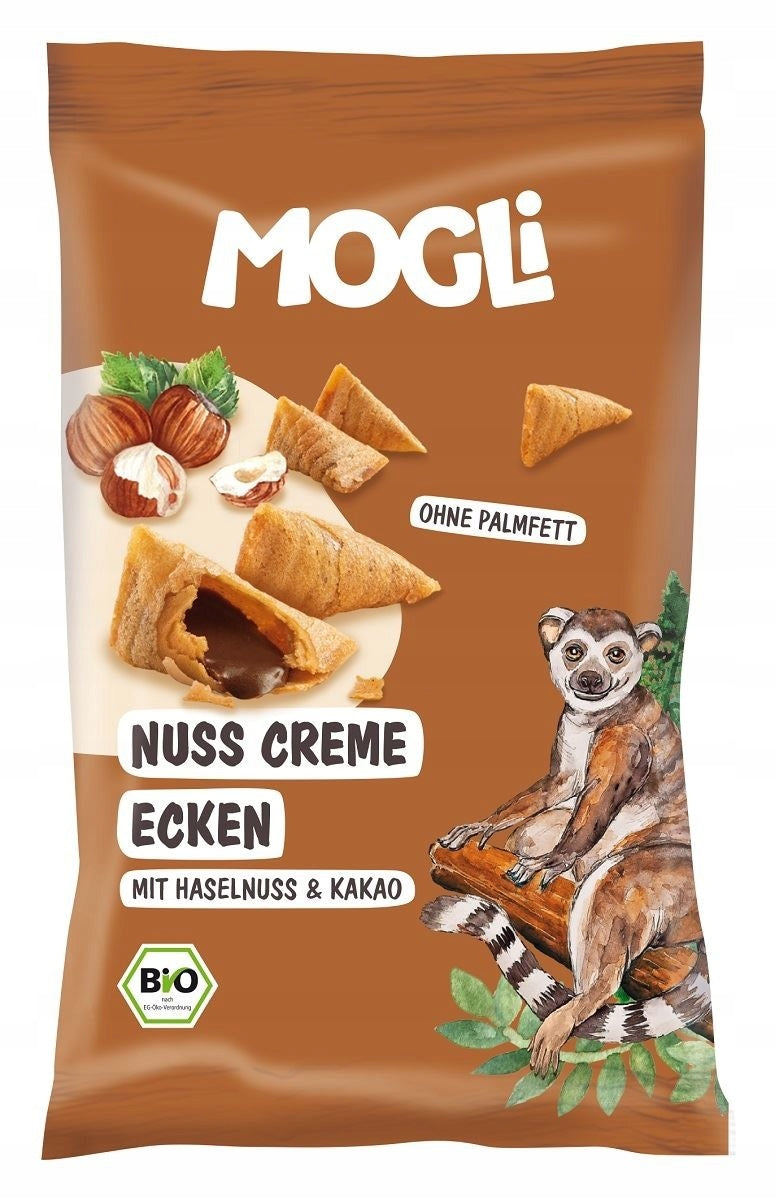 CONES WITH NUT AND COCOA CREAM GLUTEN-FREE BIO 30 g - MOGLI