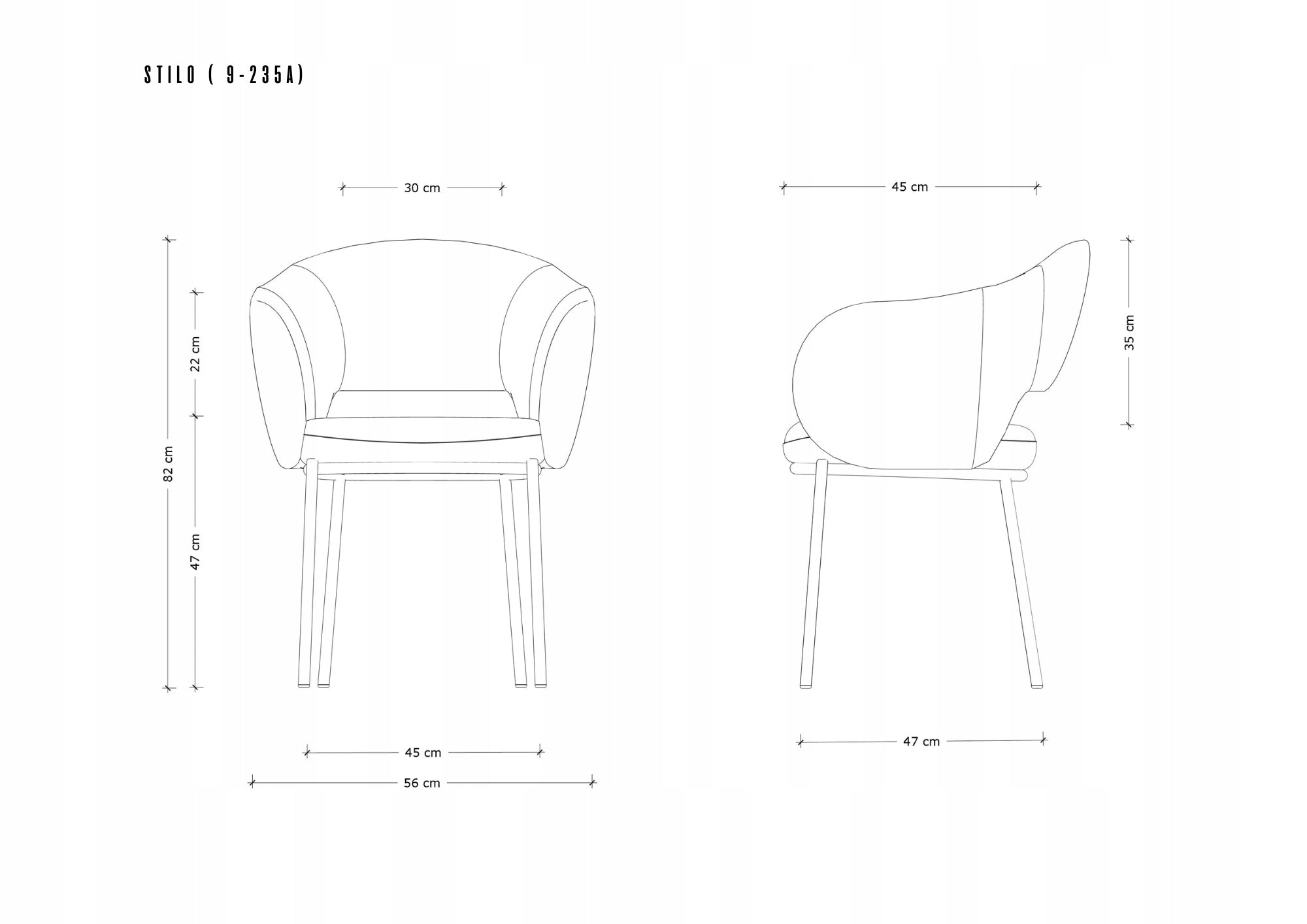 CONFERENCE CHAIR STILO GREY FABRIC ABRASION RESISTANT MODERN Brand Unique