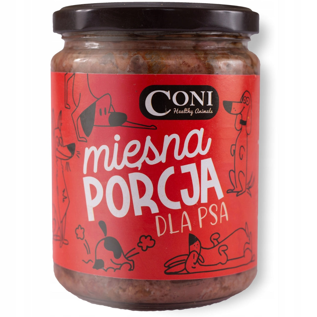 CONI Meat portion for dog 500g/jar