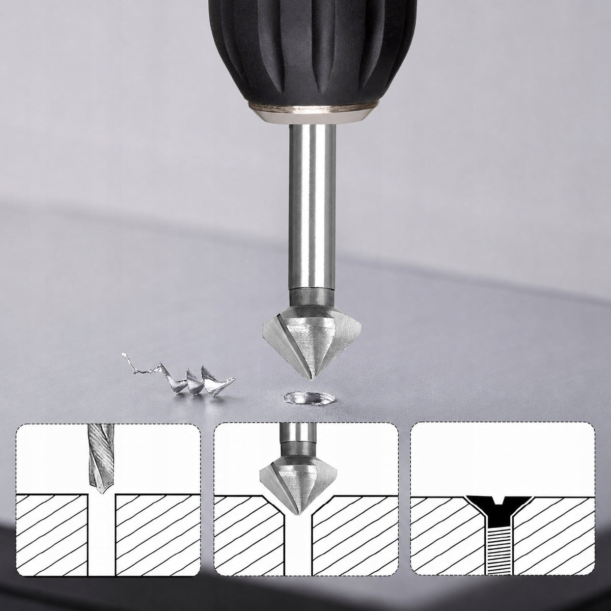 CONICAL BEVEL DREDGE FOR METAL FOR WOOD SET OF 6PCS Manufacturer code 4016858529309