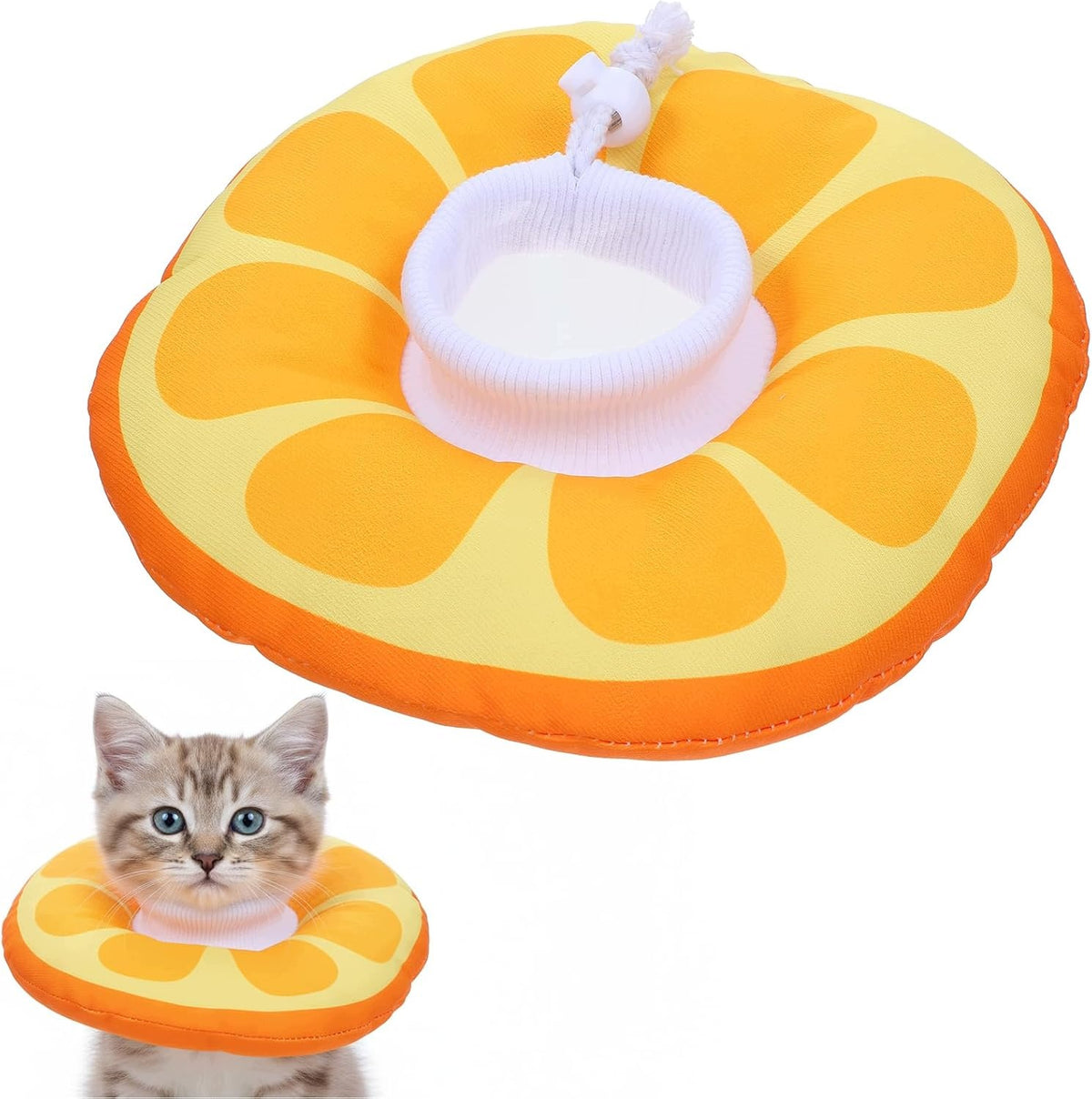 CONICAL COLLAR FOR CATS SOFT ADJUSTABLE ORANGE