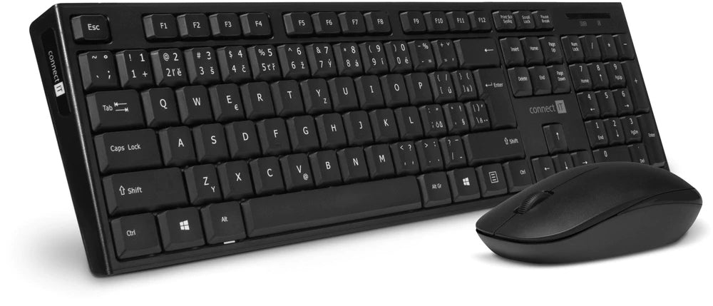 CONNECT IT Combo Wireless Keyboard + Mouse, 2.4GHz, USB, CZ+S Batteries included yes