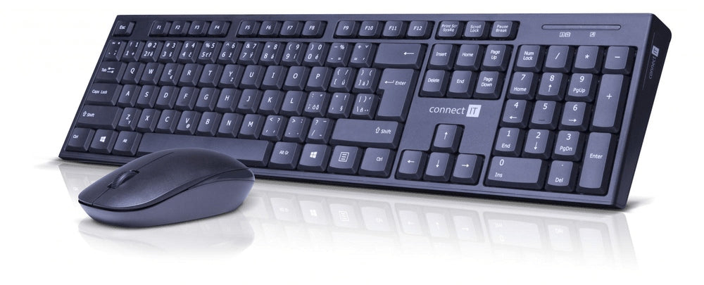 CONNECT IT Combo Wireless Keyboard + Mouse, 2.4GHz, USB, CZ+S