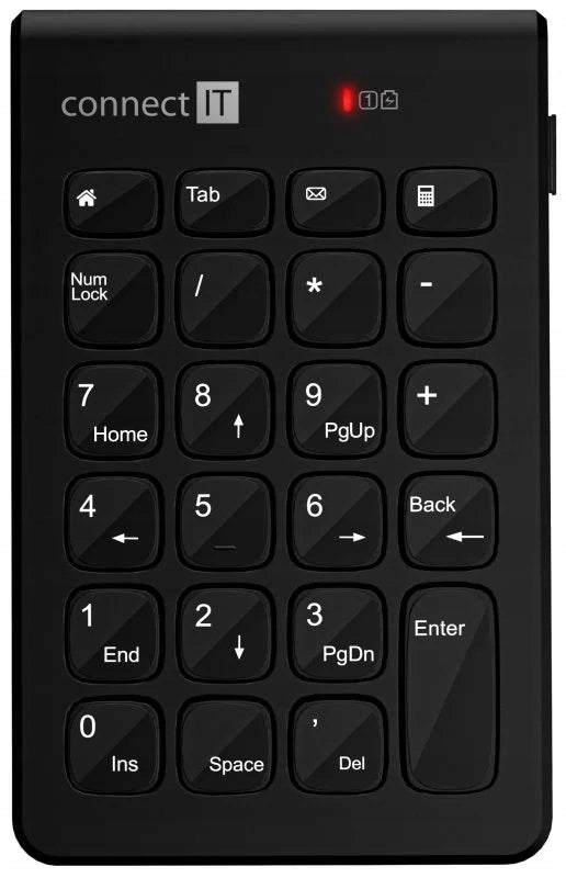 CONNECT IT NumCALC bezdrátová numerická klávesnice, černá Keyboard layout numeryczny