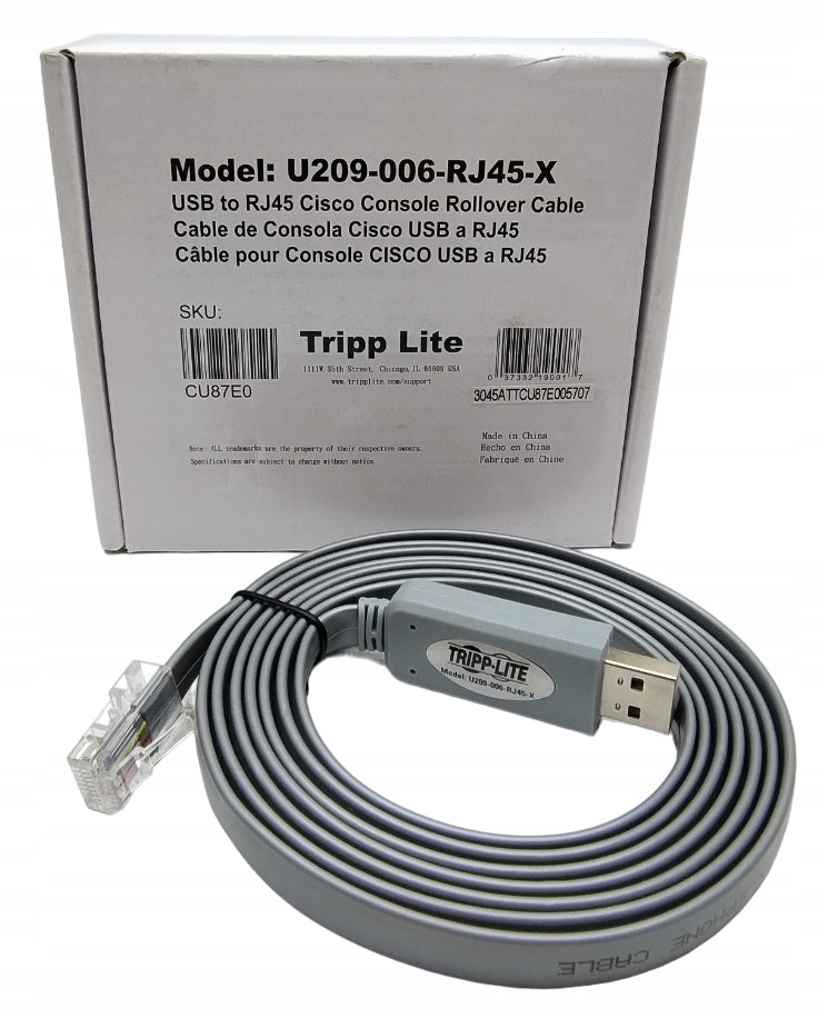 CONSOLE CABLE for CISCO Tripp Lite USBA to RJ45 1,8 m grey EAN (GTIN) 037332190017