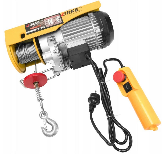 CONSTRUCTION ELECTRIC WINCH 230V ROPE WINCH FOR ROPE 600KG 1050W Customs tariff code 84251100