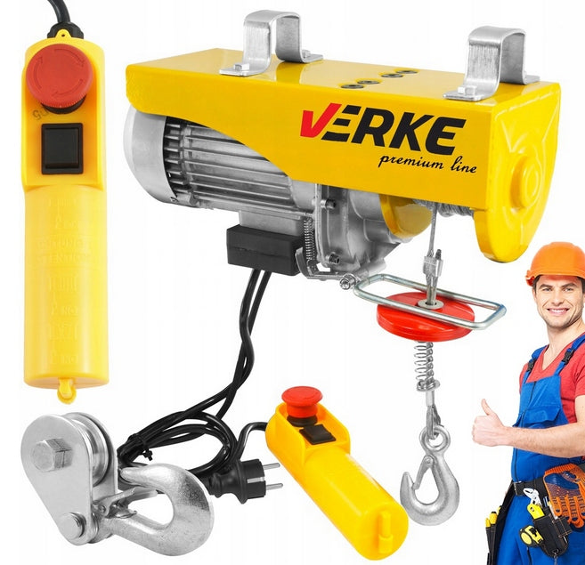 CONSTRUCTION ELECTRIC WINCH 230V ROPE WINCH FOR ROPE 600KG 1050W