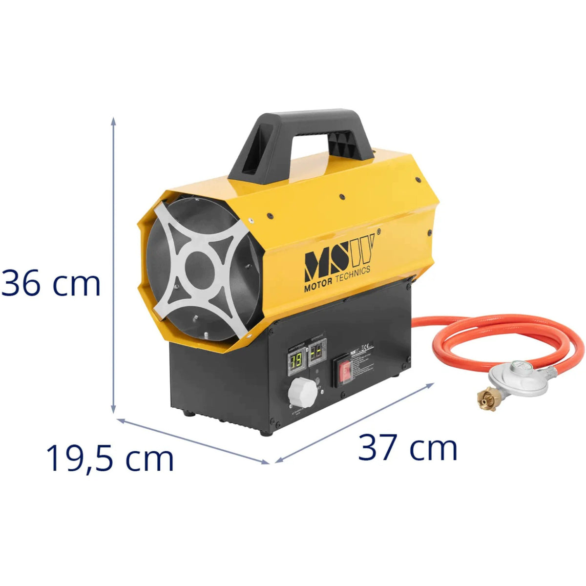 CONSTRUCTION GAS BLOWER HEATER UP TO 160m2 20 KW POWERFUL EFFICIENT MSW Packaging status original