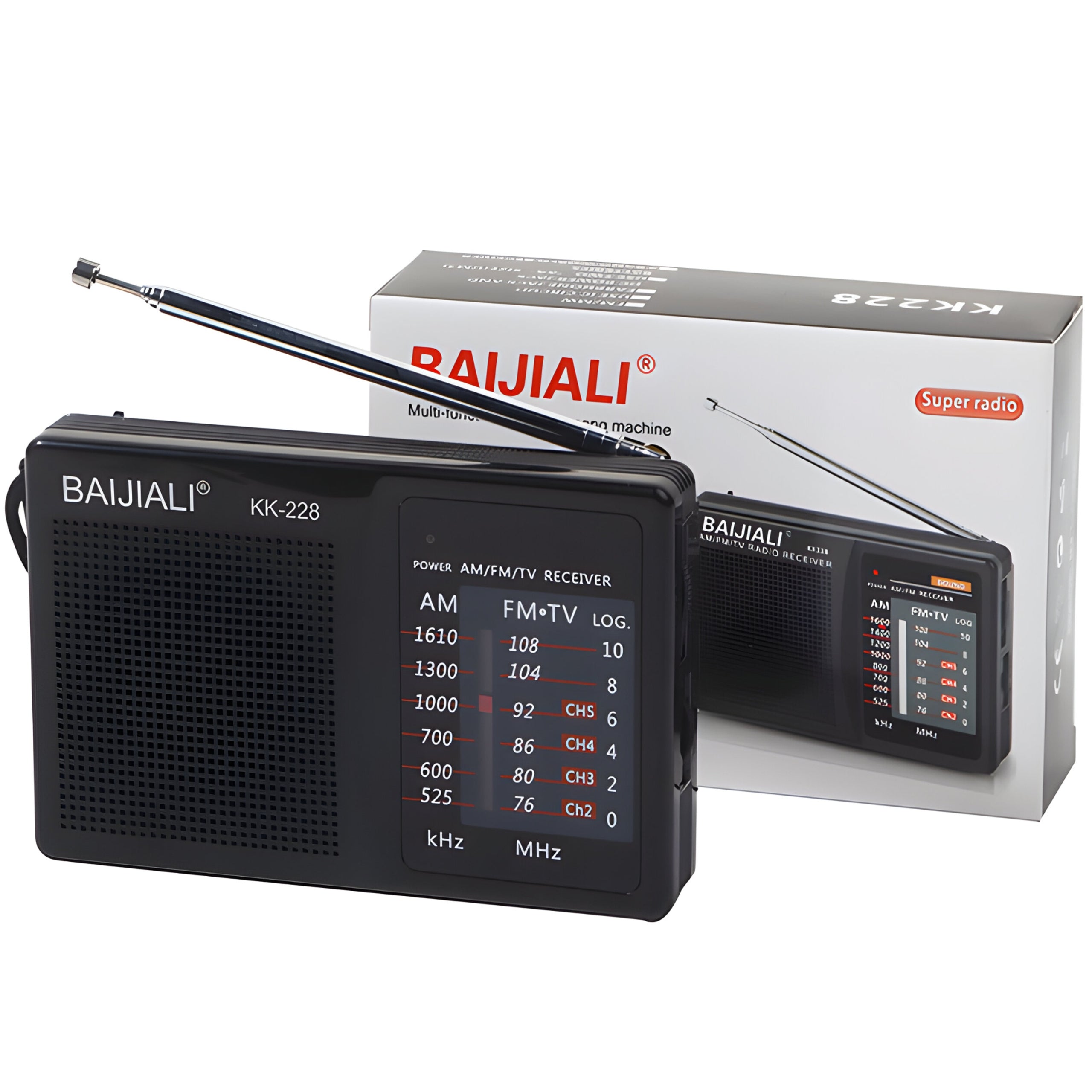 CONSTRUCTION KITCHEN RADIO PORTABLE FM AM BATTERY OPERATED POCKET JACK SMALL Packaging status original