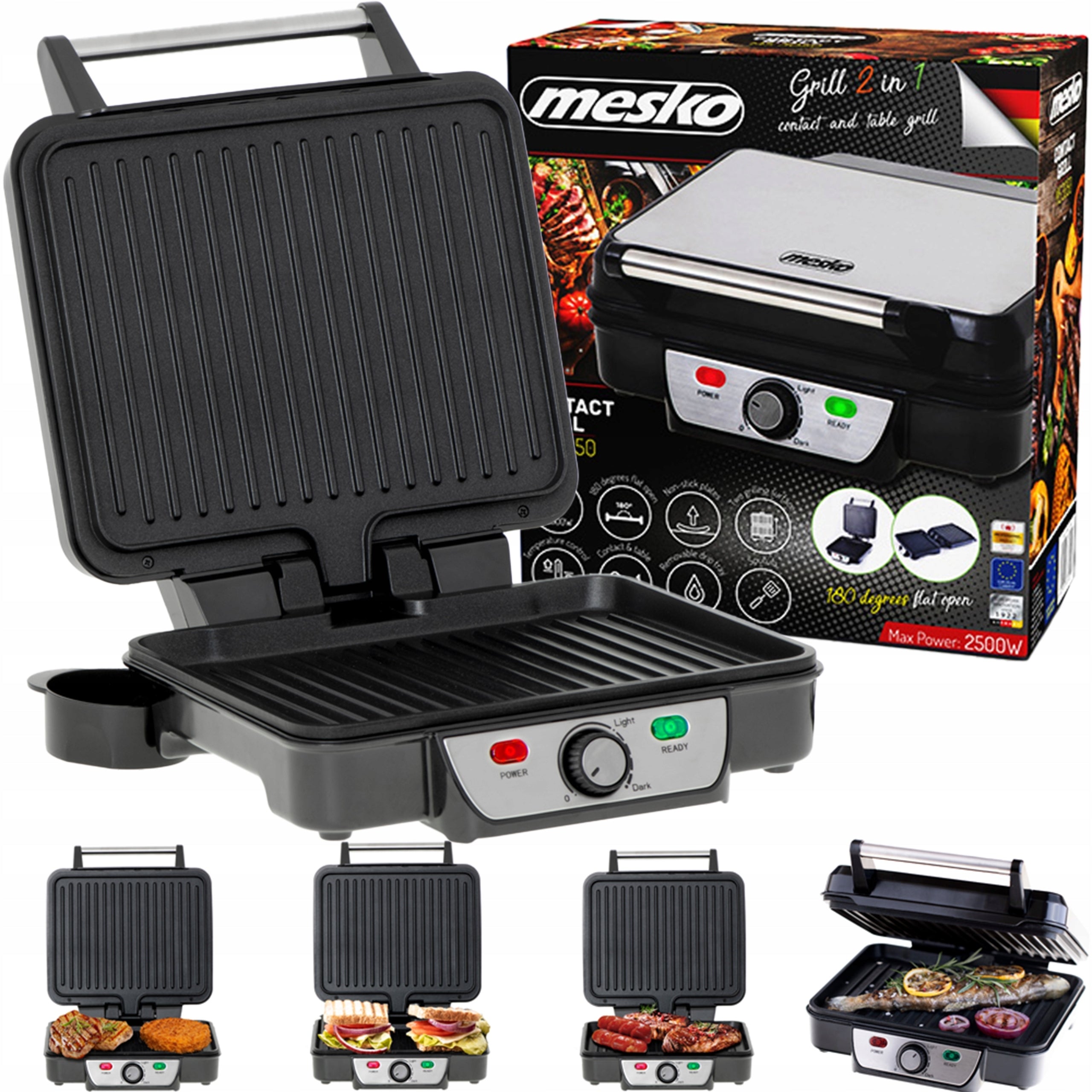 CONTACT ELECTRIC GRILL PANINI Mesko 2500 W Power rating 2500 W