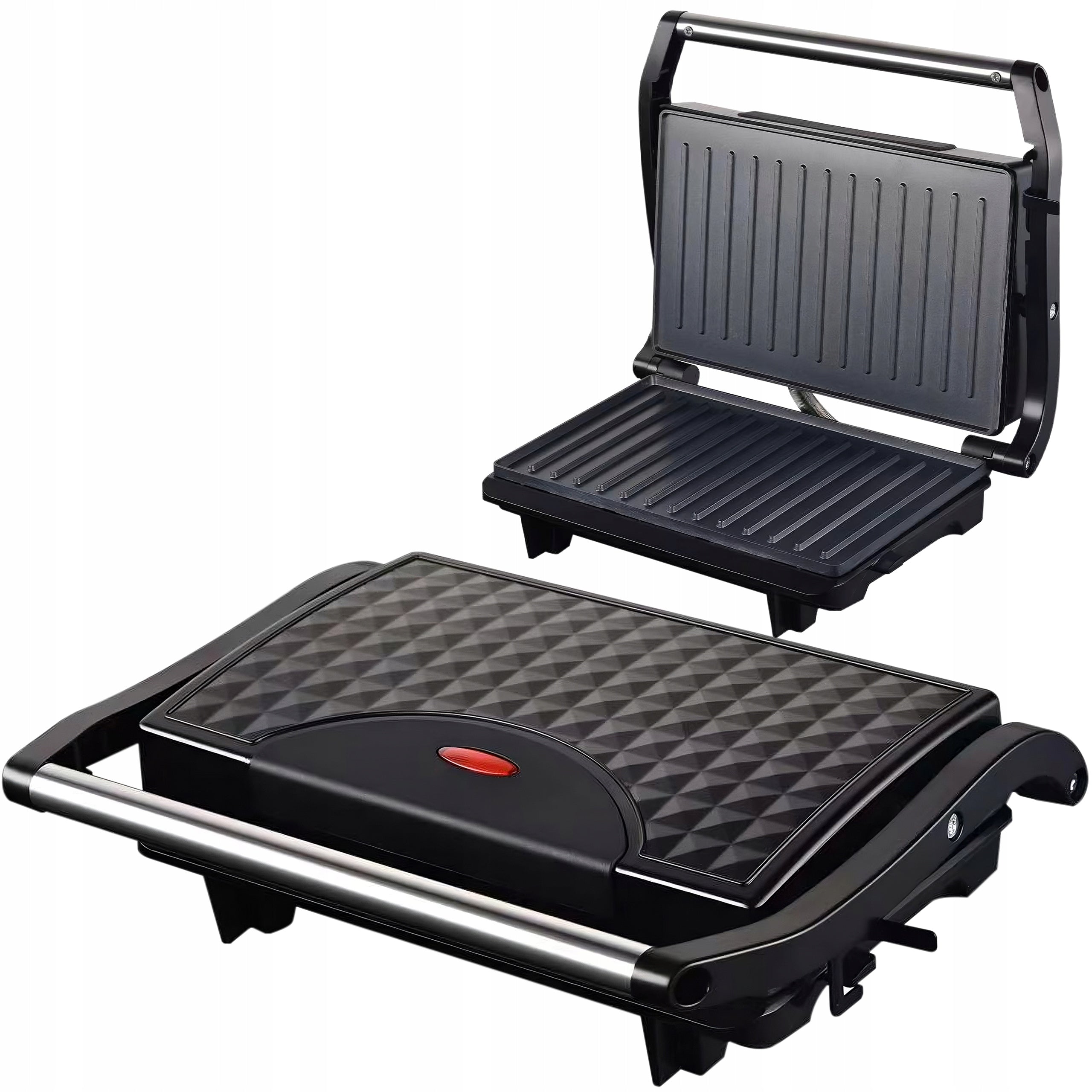 CONTACT GRILL ELECTRIC TOASTER FOLDING TOASTER PANINI SANDWICHES 750W Packaging status original