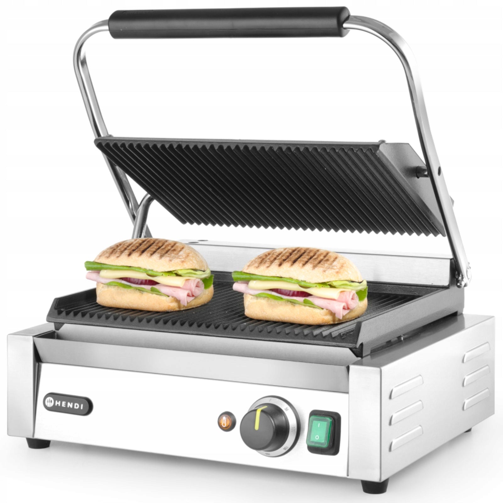 CONTACT GRILL TOASTER PANINI GROOVED GASTRONOMIC 2200W EFFICIENT Brand Hendi