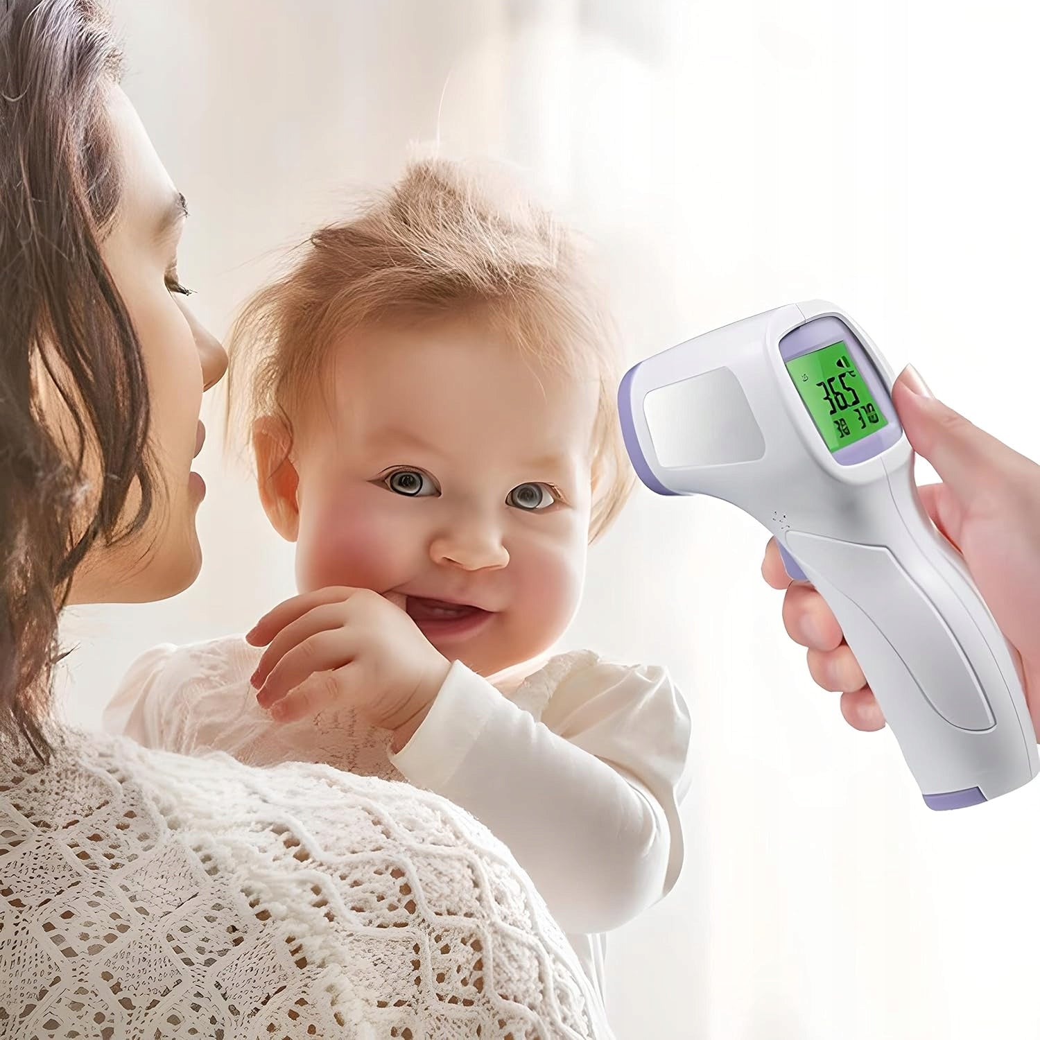 CONTACTLESS DIGITAL LCD FOREHEAD THERMOMETER FOR CHILDREN AND ADULTS Manufacturer code 5904298304978