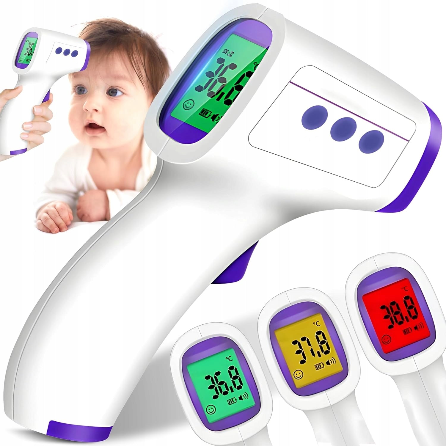 CONTACTLESS DIGITAL LCD FOREHEAD THERMOMETER FOR CHILDREN AND ADULTS