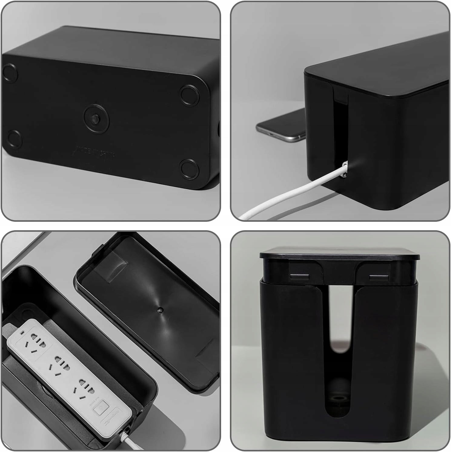 CONTAINER CABLE ORGANIZER BOX CABLE STRIP M BLACK EAN (GTIN) 5905489942146