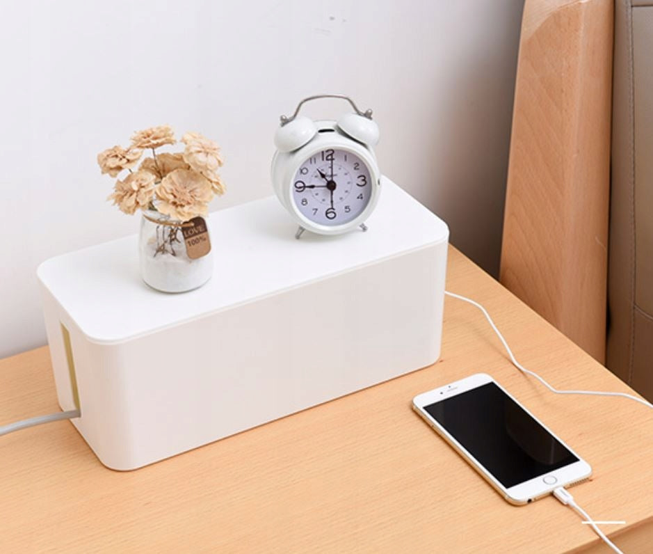 CONTAINER CABLE ORGANIZER BOX CABLE STRIP S Color white