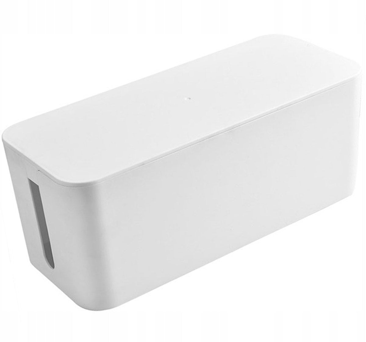 CONTAINER CABLE ORGANIZER BOX FOR EXTENSION CORDS WHITE