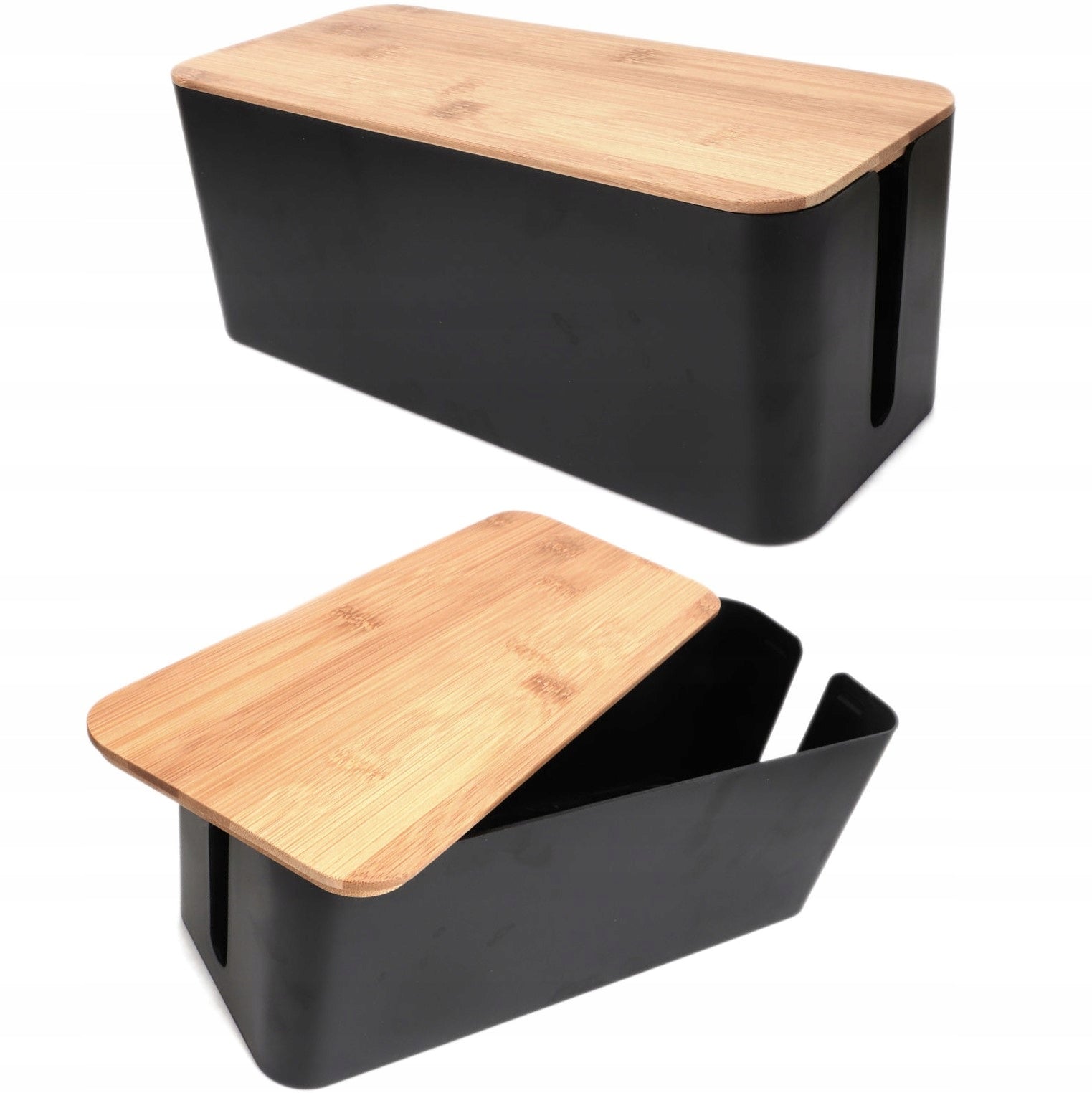 CONTAINER CABLE ORGANIZER SLATS WOOD BLACK MOZOS KBO-BK-WOOD Model KBO-BK-WOOD