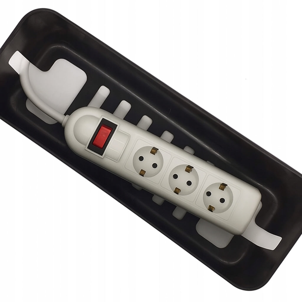 CONTAINER CABLE ORGANIZER STRIP BOX FOR EXTENSION CORD BLACK DESK Model AG381D