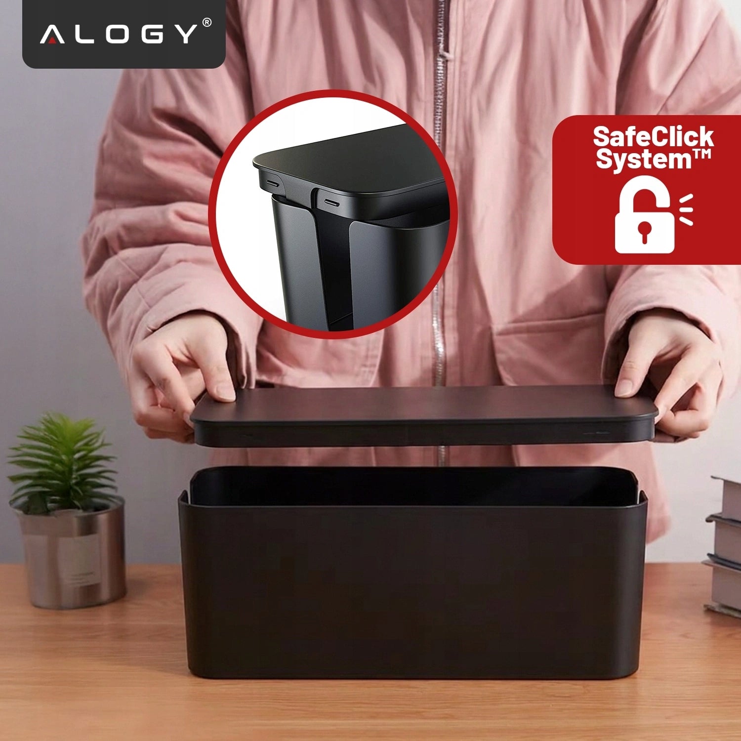 CONTAINER CABLE ORGANIZER STRIP BOX LARGE L FOR WIRES ORGANIZATION Brand Alogy