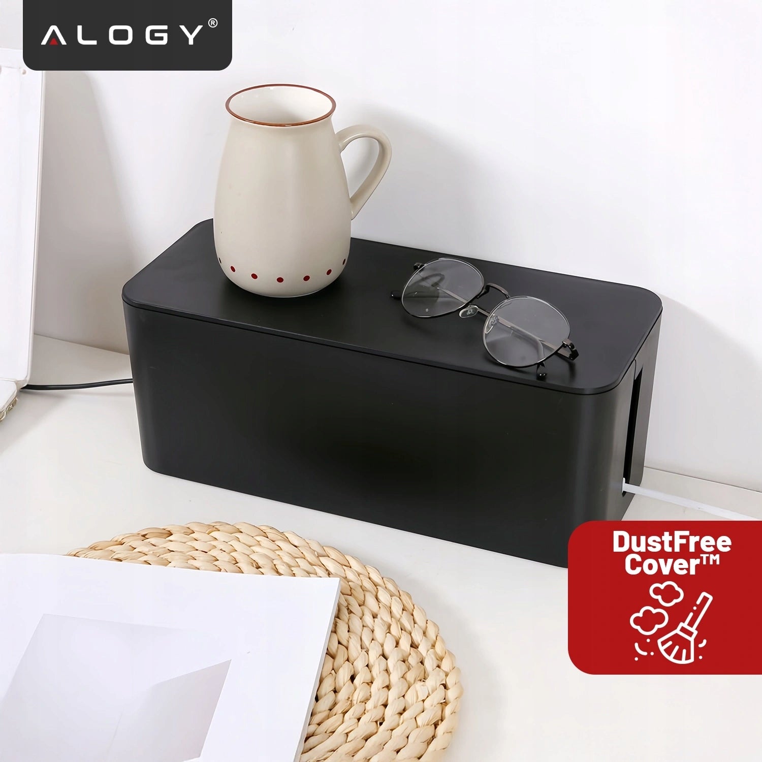 CONTAINER CABLE ORGANIZER STRIP BOX LARGE L FOR WIRES ORGANIZATION Manufacturer code Pojemnik schowek na listwy, kable 68253