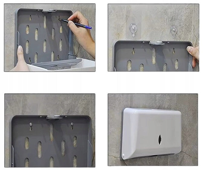 CONTAINER DISPENSER PAPER TOWELS ZZ BLACK WALL MOUNTING EAN (GTIN) 5905902611222