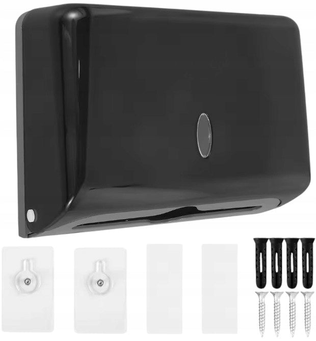 CONTAINER DISPENSER PAPER TOWELS ZZ BLACK WALL MOUNTING
