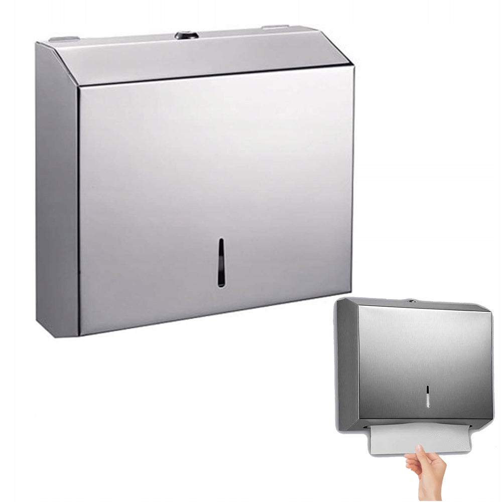 CONTAINER DISPENSER TOWEL DISPENSER WITH STAINLESS STEEL 28X10X26CM SILVER Packaging status original