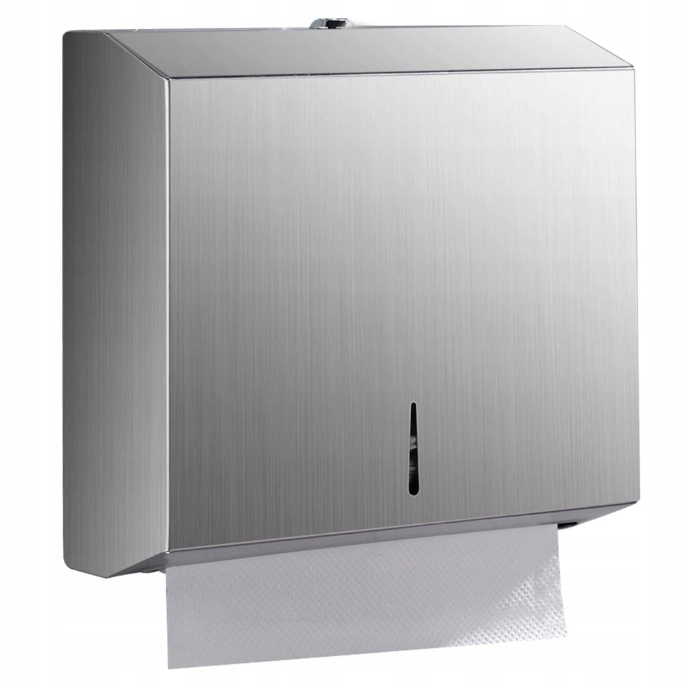 CONTAINER DISPENSER TOWEL DISPENSER WITH STAINLESS STEEL 28X10X26CM SILVER