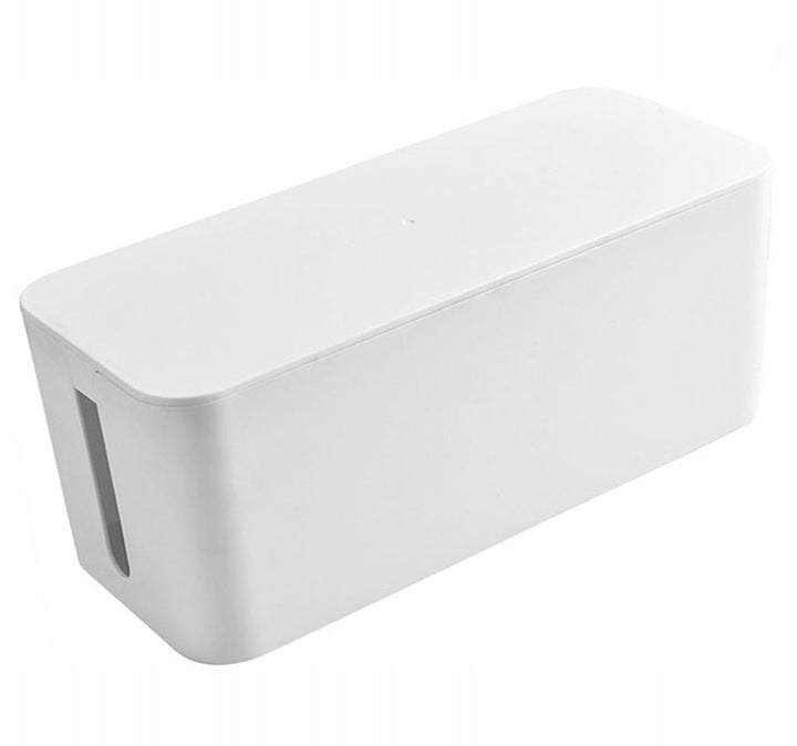 CONTAINER ORGANIZER CAN WITH CABLE COVER BOX WHITE LARGE Brand Eco Line