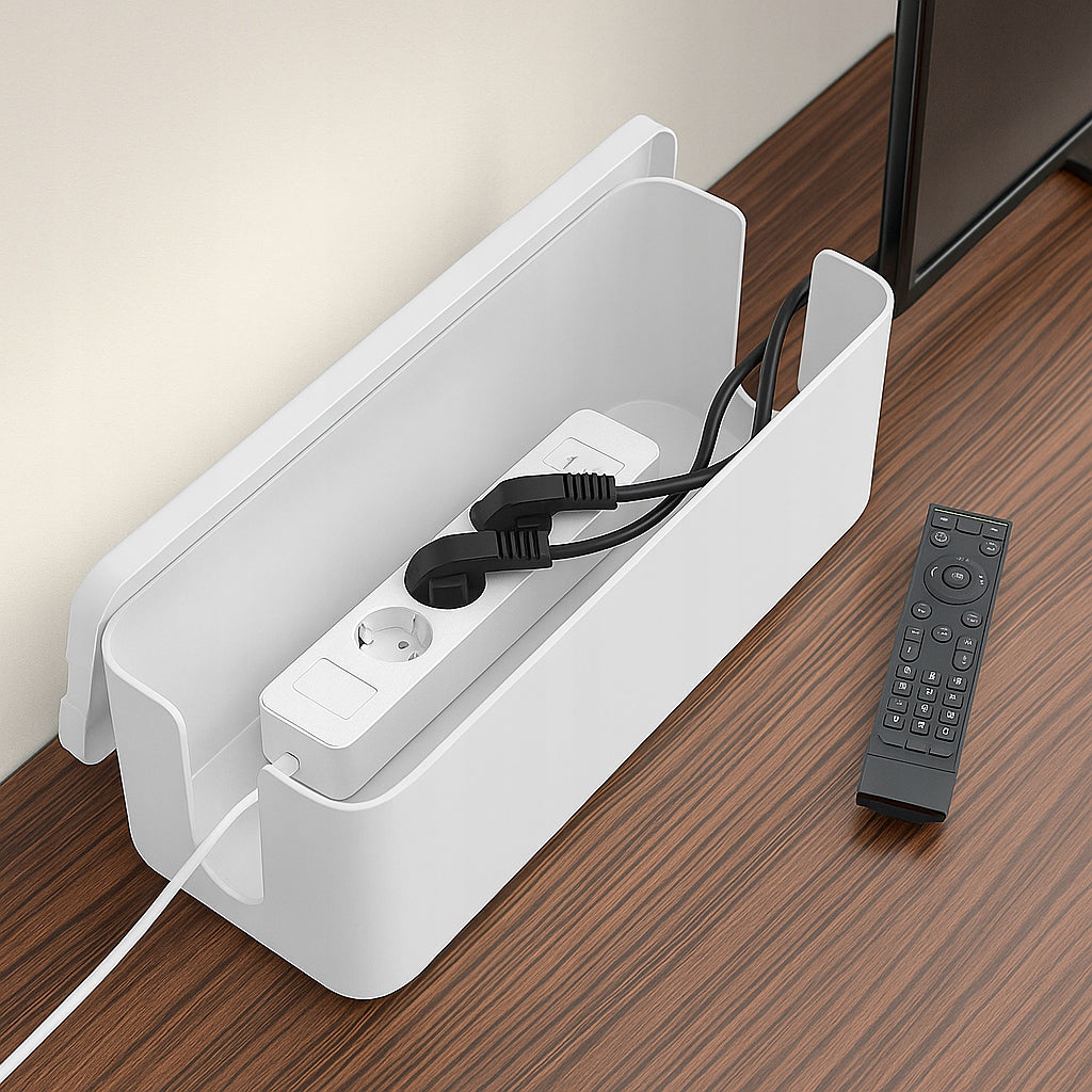 CONTAINER ORGANIZER CAN WITH CABLE COVER BOX WHITE LARGE EAN (GTIN) 5901730208931