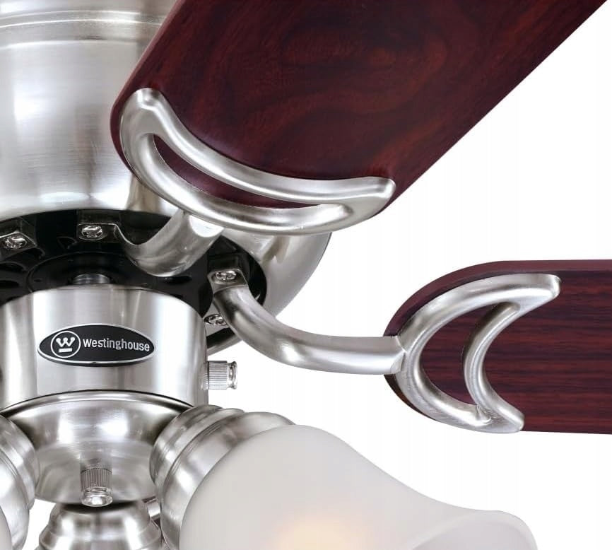 CONTEMPRA TRIO Beech/Mahogany Ceiling Fan - 90cm | Compact Chandelier Brand Westinghouse