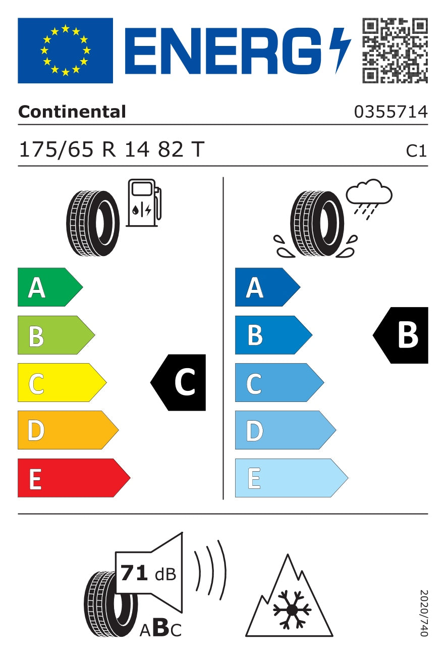 CONTINENTAL 175/65 R14 ALLSEASONCONTACT [82] T M+S DOT2024 Season all-season