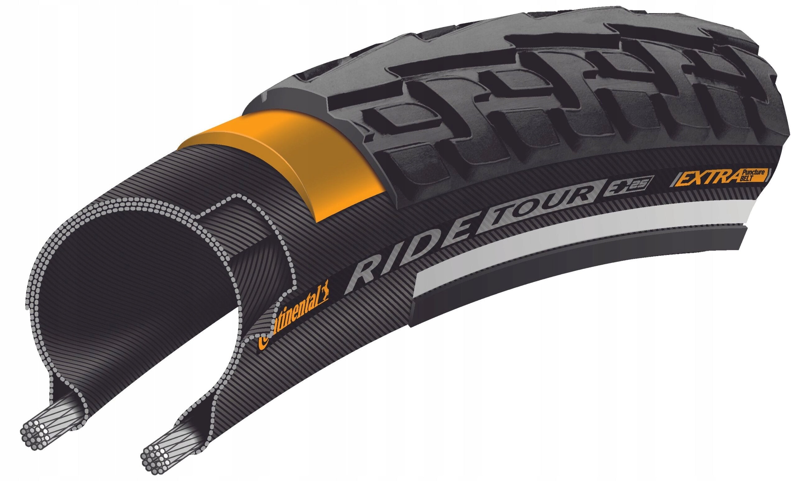 CONTINENTAL Ride Tour CO0101167 28" bicycle tyre Wheel size (") 28