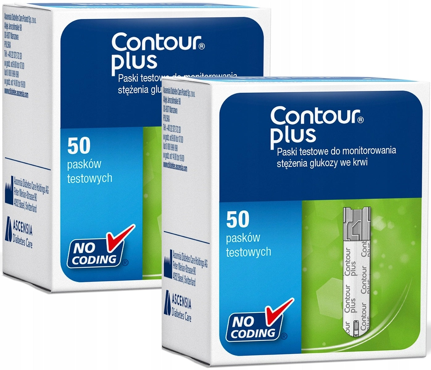 CONTOUR PLUS + sugar measuring strips, GLUCOSE METER STRIPS ==> 2 X 50 pieces